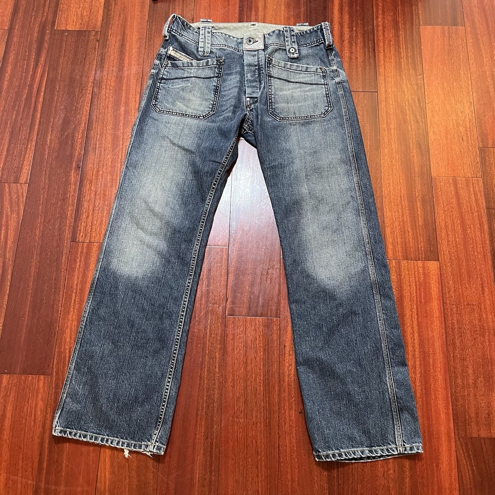 Vintage DIESEL Moorix Jeans Mens 34x32 Button Fly Grunge Denim Distressed Y2k